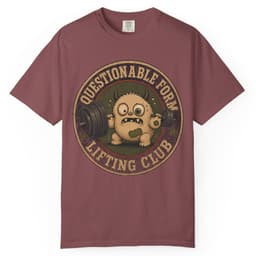 Questionable Form Club t-shirt in Blue Jean, thumbnail 9