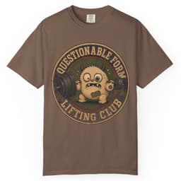 Questionable Form Club t-shirt in Blue Jean, thumbnail 4