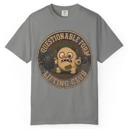 Questionable Form Club t-shirt in Blue Jean, thumbnail 8