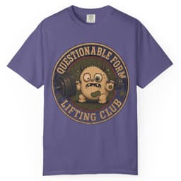 Questionable Form Club t-shirt in Blue Jean, thumbnail 7