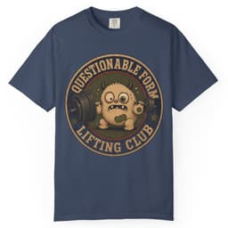 Questionable Form Club t-shirt in Blue Jean, thumbnail 3