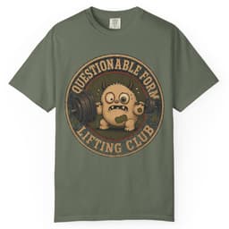 Questionable Form Club t-shirt in Blue Jean, thumbnail 6