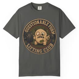 Questionable Form Club t-shirt in Blue Jean, thumbnail 5