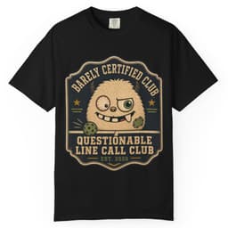 Questionable Line Call Club t-shirt in Brick, thumbnail 2