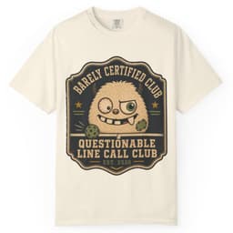 Questionable Line Call Club t-shirt in Brick, thumbnail 8