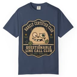 Questionable Line Call Club t-shirt in Brick, thumbnail 3
