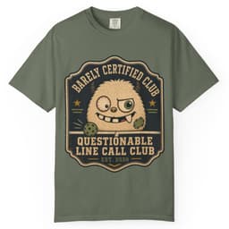 Questionable Line Call Club t-shirt in Brick, thumbnail 5