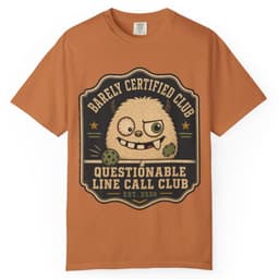 Questionable Line Call Club t-shirt in Brick, thumbnail 9