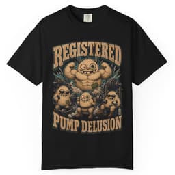 Registered Pump Delusion t-shirt in Espresso, thumbnail 2