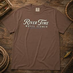 River Time Moves Slower t-shirt in Midnight, thumbnail 3