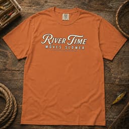 River Time Moves Slower t-shirt in Midnight, thumbnail 9