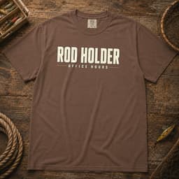 Rod Holder Office Hours t-shirt in Espresso, thumbnail 1