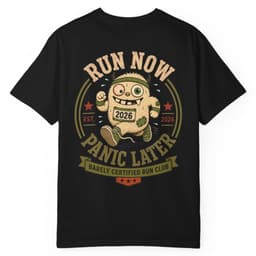 Run Now Panic Later t-shirt in Midnight, thumbnail 3