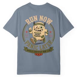Run Now Panic Later t-shirt in Midnight, thumbnail 15