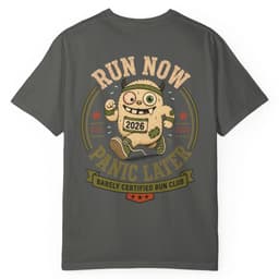 Run Now Panic Later t-shirt in Midnight, thumbnail 7