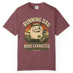 Exhausted Running Dad t-shirt in Black, thumbnail 9