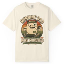 Exhausted Running Dad t-shirt in Black, thumbnail 10