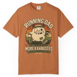 Exhausted Running Dad t-shirt in Black, thumbnail 11