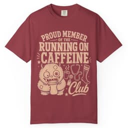 Running on Caffeine Club t-shirt in Midnight, thumbnail 6