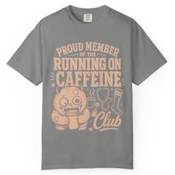 Running on Caffeine Club t-shirt in Midnight, thumbnail 8