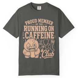 Running on Caffeine Club t-shirt in Midnight, thumbnail 4