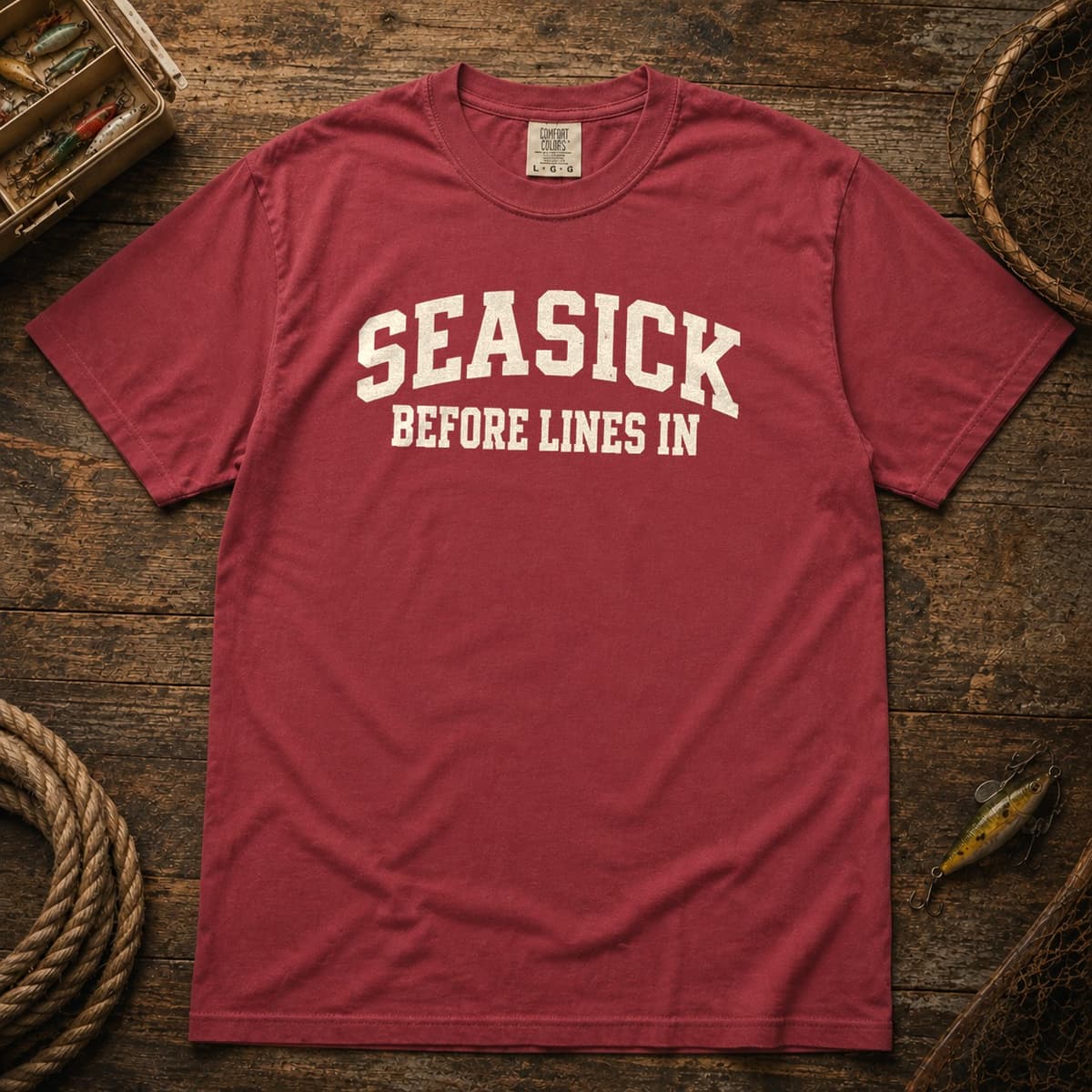 Seasick Before Lines In t-shirt in Espresso, photo 6