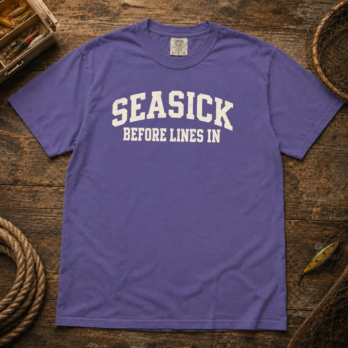 Seasick Before Lines In t-shirt in Espresso, photo 4