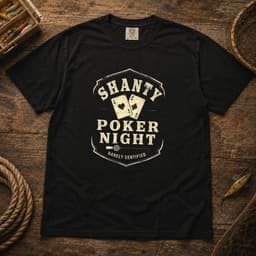 Shanty Poker Night t-shirt in Midnight, thumbnail 2