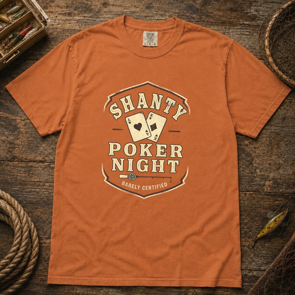 Shanty Poker Night t-shirt in Midnight, photo 10