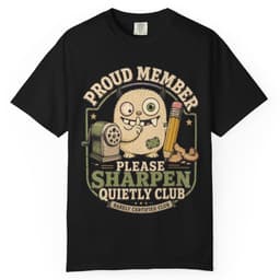 Sharpen Quietly Please t-shirt in Granite, thumbnail 2