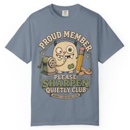 Sharpen Quietly Please t-shirt in Granite, thumbnail 7