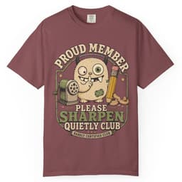 Sharpen Quietly Please t-shirt in Granite, thumbnail 8