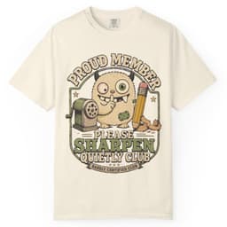 Sharpen Quietly Please t-shirt in Granite, thumbnail 9