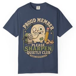 Sharpen Quietly Please t-shirt in Granite, thumbnail 3