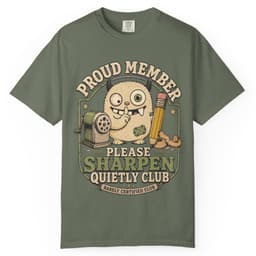 Sharpen Quietly Please t-shirt in Granite, thumbnail 6