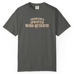 Showered, Sprayed, Wind-Betrayed Hunting Shirt t-shirt in Black, thumbnail 4