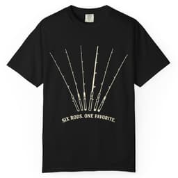 Six Rods. One Favorite. t-shirt in Espresso, thumbnail 2