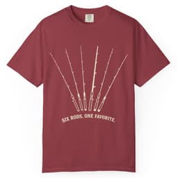 Six Rods. One Favorite. t-shirt in Espresso, thumbnail 6