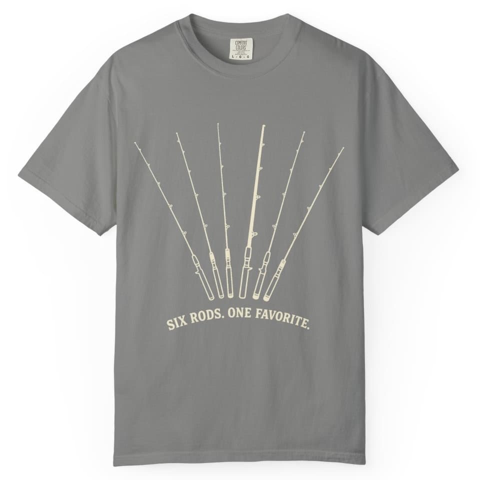 Six Rods. One Favorite. t-shirt in Espresso, photo 8