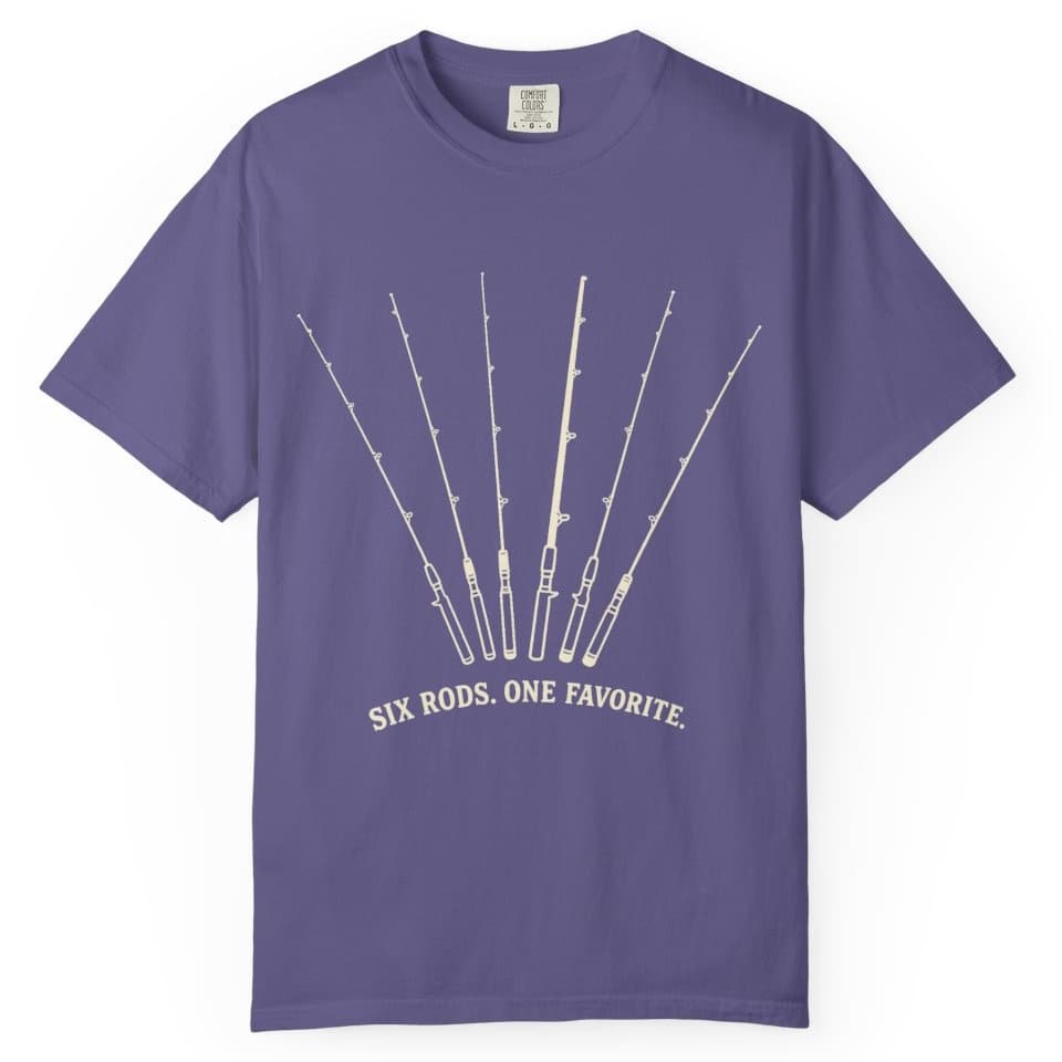 Six Rods. One Favorite. t-shirt in Espresso, photo 7