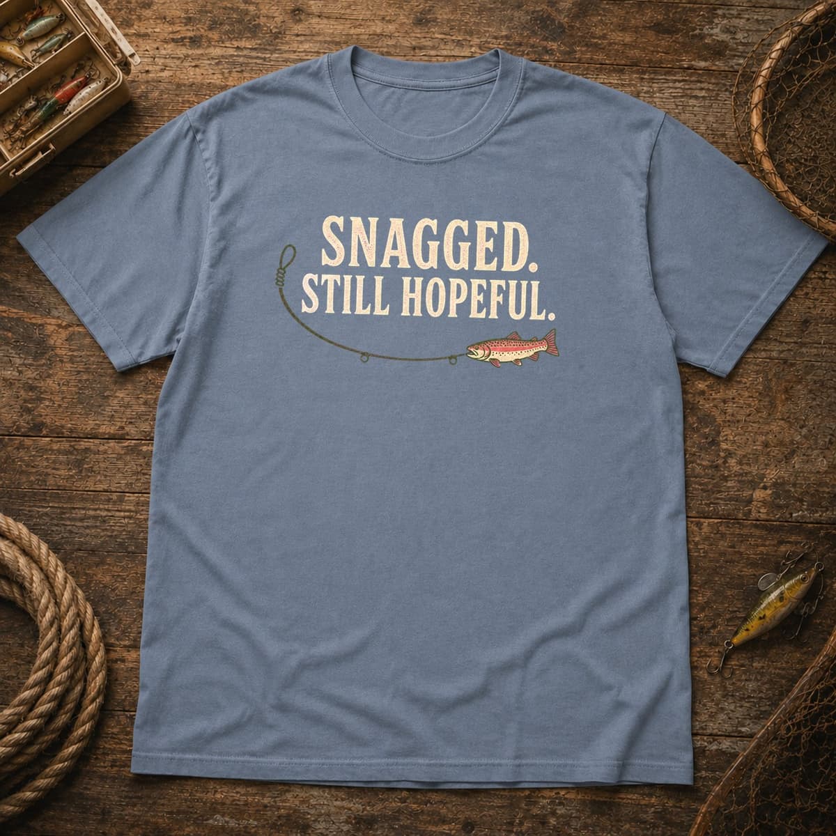Snagged. Still Hopeful. t-shirt in Pepper, photo 7