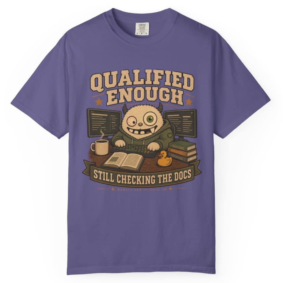 Qualified Enough Docs t-shirt in Pepper, photo 6
