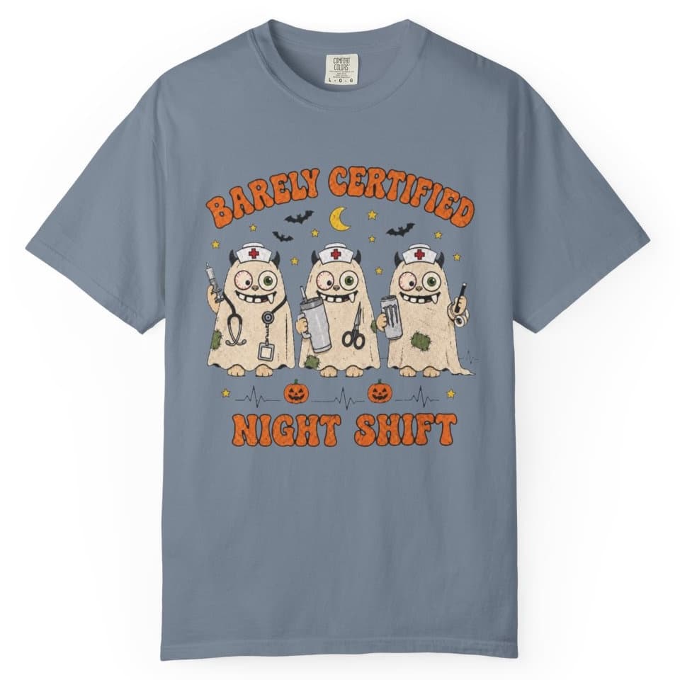 Spooky Night Shift t-shirt in Midnight, photo 9