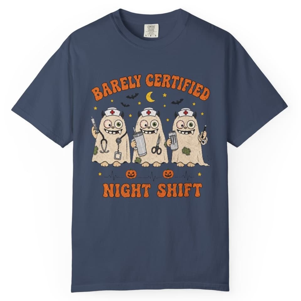 Spooky Night Shift t-shirt in Midnight, photo 1