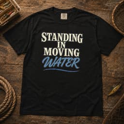 Standing in Moving Water t-shirt in Pepper, thumbnail 2
