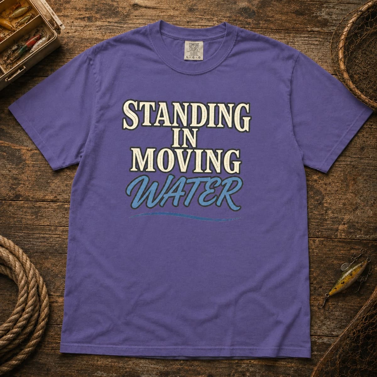 Standing in Moving Water t-shirt in Pepper, photo 5
