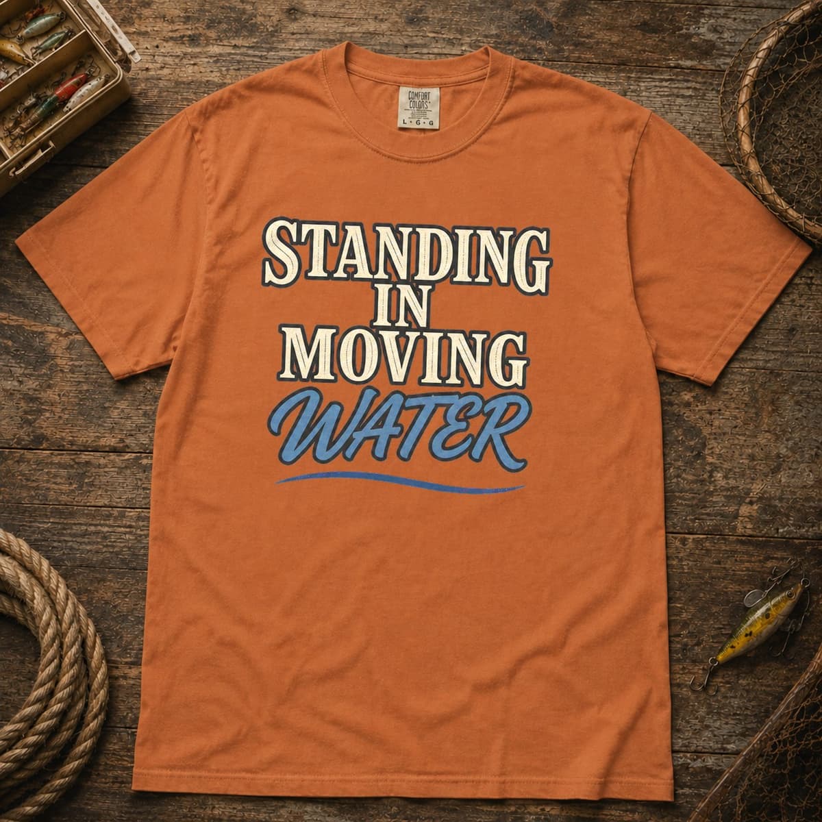 Standing in Moving Water t-shirt in Pepper, photo 8