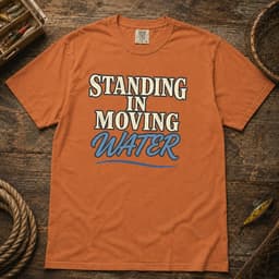 Standing in Moving Water t-shirt in Pepper, thumbnail 8