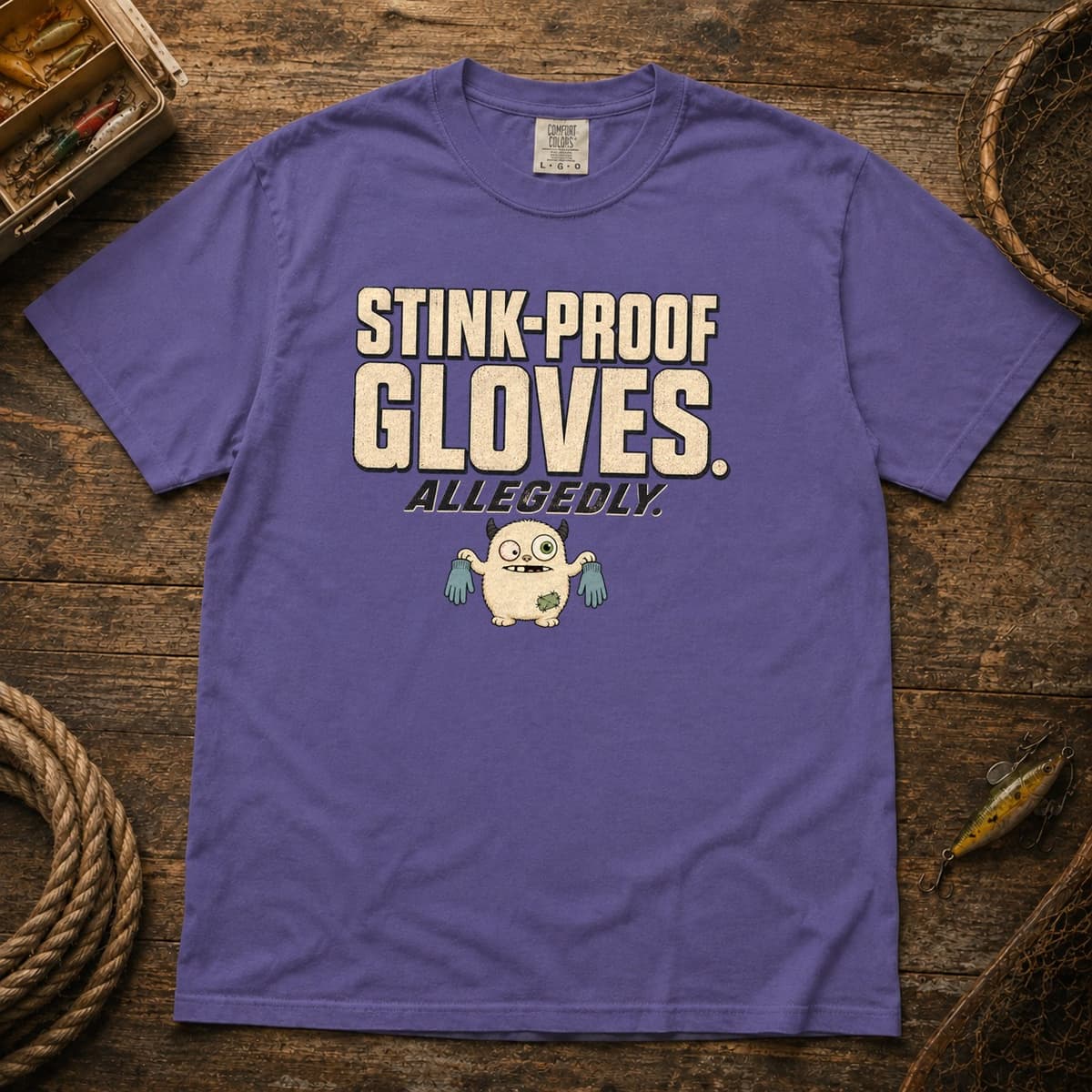 Stink-Proof Gloves. Allegedly. t-shirt in Black, photo 6