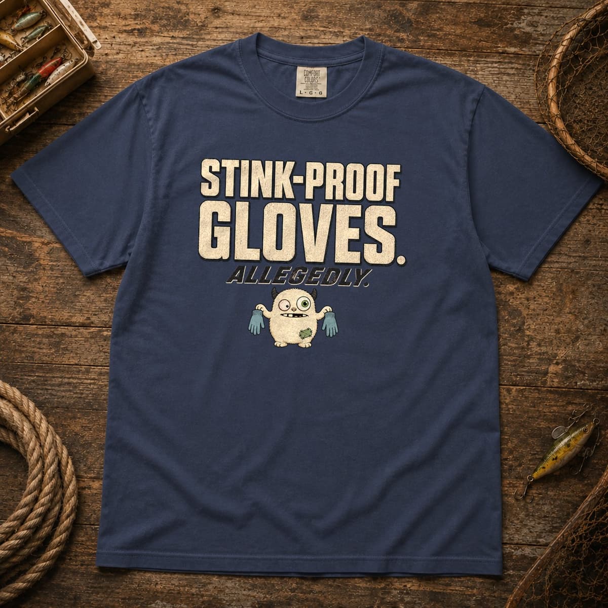 Stink-Proof Gloves. Allegedly. t-shirt in Black, photo 2